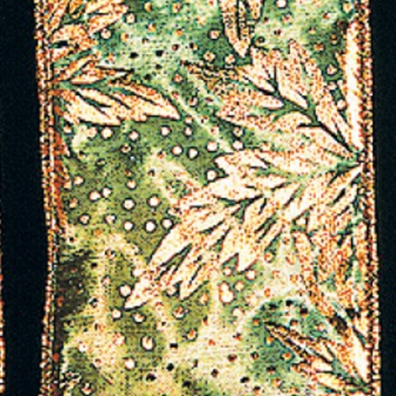 The Ribbon People Green and Brown Foliage Taffeta Wired Craft Ribbon 2.5" x 20 Yards